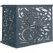 Idmarket – Cache climatiseur en métal gris anthracite – Protection extérieure 95 x 50/60 x 80 cm – Résistant aux intempéries – Design moderne avec motifs fleuris