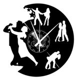 Instant Karma Clocks Vinyl wandklok dansers geboren om te dansen Tango Walzer vrouwen man meisje modern design, zwart