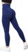 Bellivalini Legging Femme - Push Up - Taille Haute - Scrunch - Pantalon de Loisir - Long - Sport - Pantalon de Sport - Pantalon de Yoga - Bleu Marine - XXL