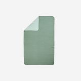 Serviette de bain microfibre côtelée taille XL 110 x 175 cm, vert foncé / vert