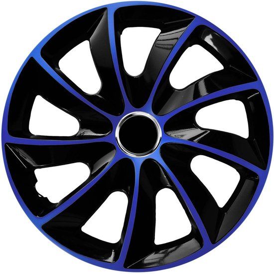 STIG NRM Stig Extra Wieldoppen 13 Inch Blauw & Zwart Set van 4