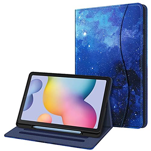 Fintie Case voor Samsung Galaxy Tab S6 Lite 10.4 Inch Tablet 2020 Release Model SM-P610 (Wi-Fi) SM-P615 (LTE) - Multi-Angle View Folio Stand Cover met Pocket, Sterrenhemel
