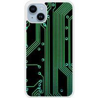 Apple iPhone 14 Verstevigd hoesje met sublimatie bedrukking Texture circuit geek