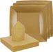 Santex feest/verjaardag servies set - 10x bordjes/25x servetten - goud - karton