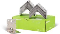 Alberts Hoekanker Extra Sterk met Rib | RVS | 70 x 70 x 55 mm | Set van 25