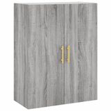 VidaXL Hoge kast, grijs Sonoma, 69,5 x 34 x 180 cm, houtvezel
