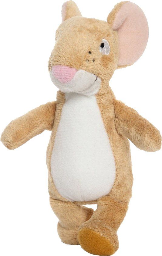 Pluche knuffel muis - 15 cm - Bruin - 2+ jaar