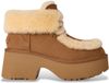 UGG Eer bruine leren enkellaarsjes voor dames