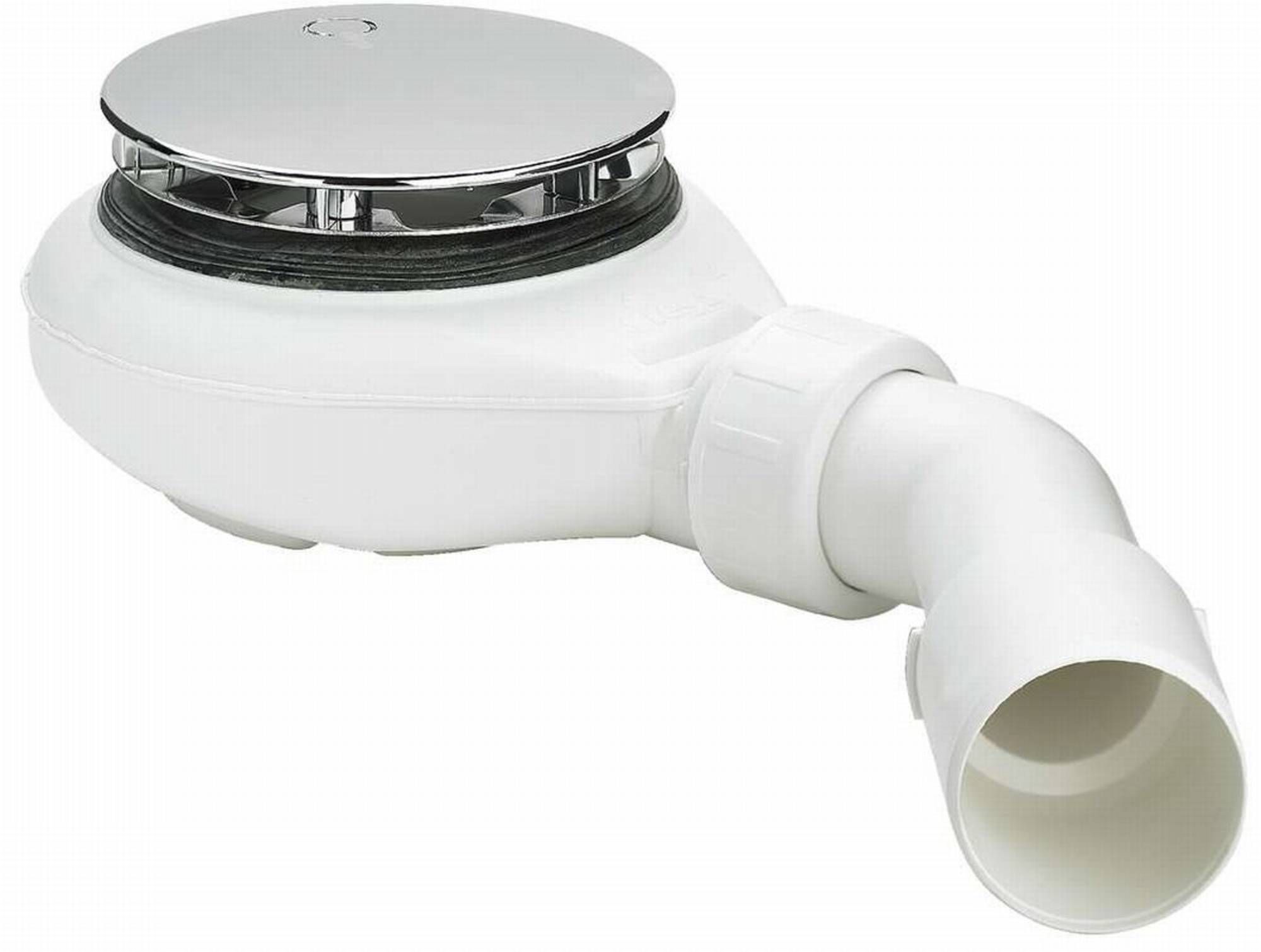 Viega Tempoplex douchebakafvoer 60mm hoog compleet 115x40/50 voor douchebak met gat 90mm chroom