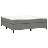 vidaXL Boxspringbed met matras, donkergrijs, 160x200 cm, gestoffeerd