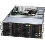 Supermicro Storage SuperServer 641E-E1CR36L - Server - Rack-uitvoering 4U - 2-weg - Zonder CPU - RAM 0 GB - SATA/SAS - Hot-swap 2.5", 3.5" - Geen HDD - Gigabit Ethernet, 10 Gigabit Ethernet, 2.5 Gigabit Ethernet
