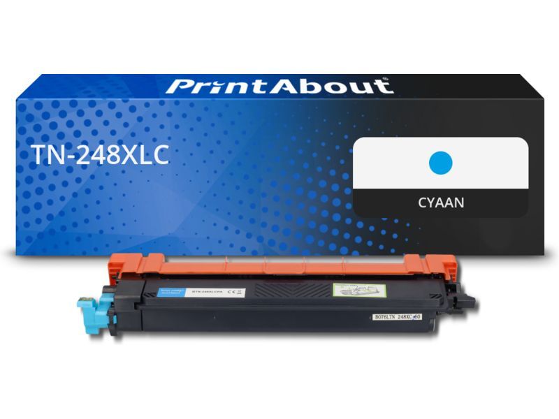 PrintAbout Toner TN-248XLC Cyaan Hoge capaciteit geschikt voor Brother