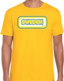 Bellatio Decorations Verkleed T-shirt voor heren - Zweden - geel - voetbal supporter - themafeest XL