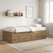 Maison Exclusive Lit exclusif avec rangement, fabriqué artisanalement en chêne, dimensions 80 x 200 cm