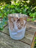Lanterne en verre, beige