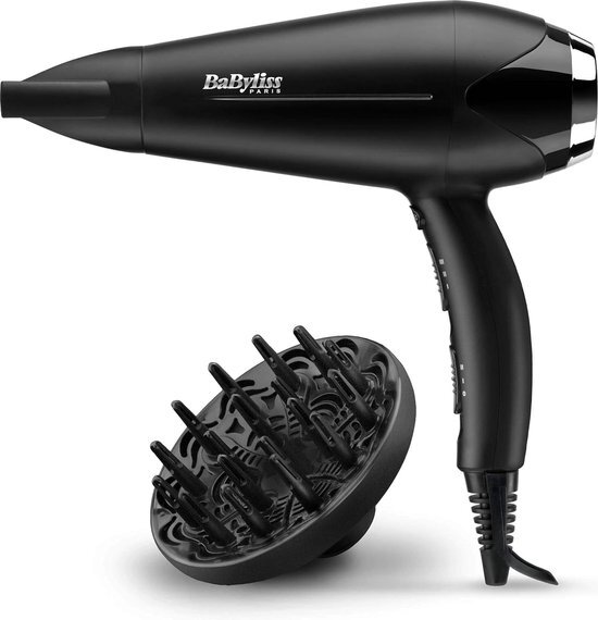 Turbo Smooth 2200 föhn met diffuser, ionische anti-frizz functie en keramische technologie