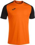 Joma Academy IV Shirt Korte Mouw Kinderen - Oranje / Zwart | Maat: 110
