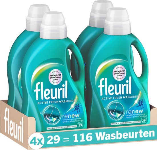 Fleuril Active Fresh - Vloeibaar Wasmiddel - Voordeelverpakking - 116 Wasbeurten