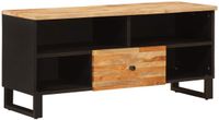 vidaXL Meuble TV Marron 100 x 33 x 46 cm Bois de manguier massif