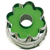 Städter Rozet 8, uitwerper, roestvrij staal, zilvergroen, 4 x 4 x 4 cm