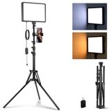 NEEWER Basics BP300 Led-paneel, studioverlichtingsset met standaard, 150 cm, telefoonhouder voor video-opnames, fotografie, streaming podcast, 850 lx/0,5 m, tweekleurig, 2700-6500 K, dimbaar