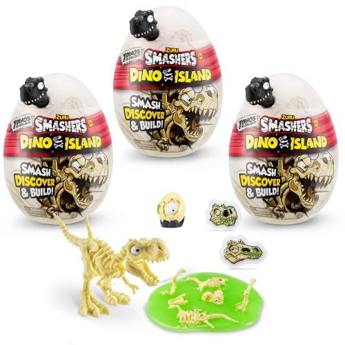 Smashers Dino Island Nano Egg - 3-Pack - Dinosaur Collectible Toy - Explorer's Kit - Ages 3+