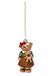 Ornement de Noël en verre ours fille avec peluche 12.5cm multi