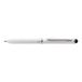 ONLINE 31020/3D 3-in-1 Multi Touch Pen Flash White, 2-kleuren balpen van metaal, D1 standaard vulling rood en blauw, stylus tip, wit