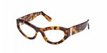 GCDS GD5024 Dark havana Cat Eye Acetaat Brilmonturen