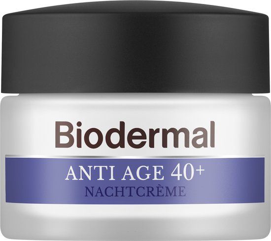 Biodermal Anti Age Nachtcrème 40+ - 50ml - Verstevigende Nachtcrème met Niacinamide & Peptide