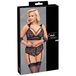 Cottelli Bondage Plus Size - Ensemble soutien-gorge dentelle (noir) - 4XL