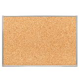 Pizarra m-office Pizarra de Corcho Natural Duradera y Resistente con Marco de Aluminio para Tablón de Anuncios (90x60cm)