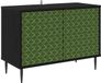 vidaXL Tv-meubel GELEEN 69 x 33 x 50,5 cm Zwart eiken Bewerkt hout