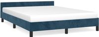 vidaXL Bedframe zonder matras, donkerblauw, 140x190 cm, fluweel