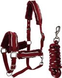 QHP Halsterset QHP Dolci Rood-zilver
