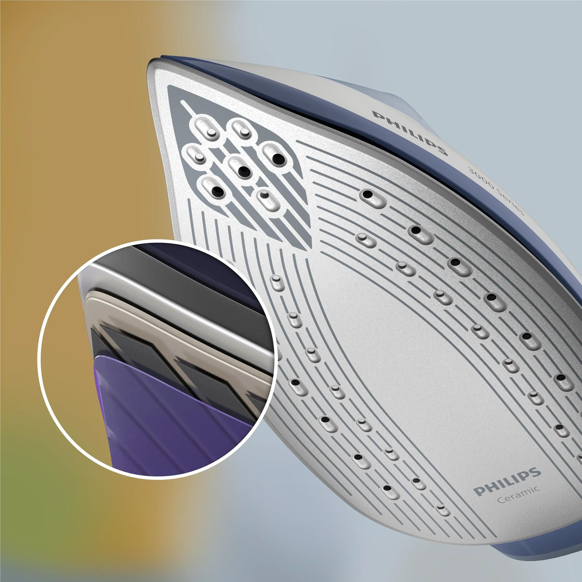 Philips Stoomstrijkijzer met Stoomgenerator PSG3000/20 - 2400W - 350 g/min - Keramische zoolplaat - Blauw