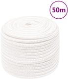 vidaXL Boottouw 12 mm 50 m polypropyleen volwit