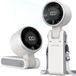 SURFOU Handventilator 4000mAh Accu, Draagbare Mini Turbo-Ventilator met 5 Snelheden, LED-Display, 3-in-1 Opvouwbaar, USB-Oplaadbaar, Krachtig voor Kantoor, Reizen en Buiten, Wit