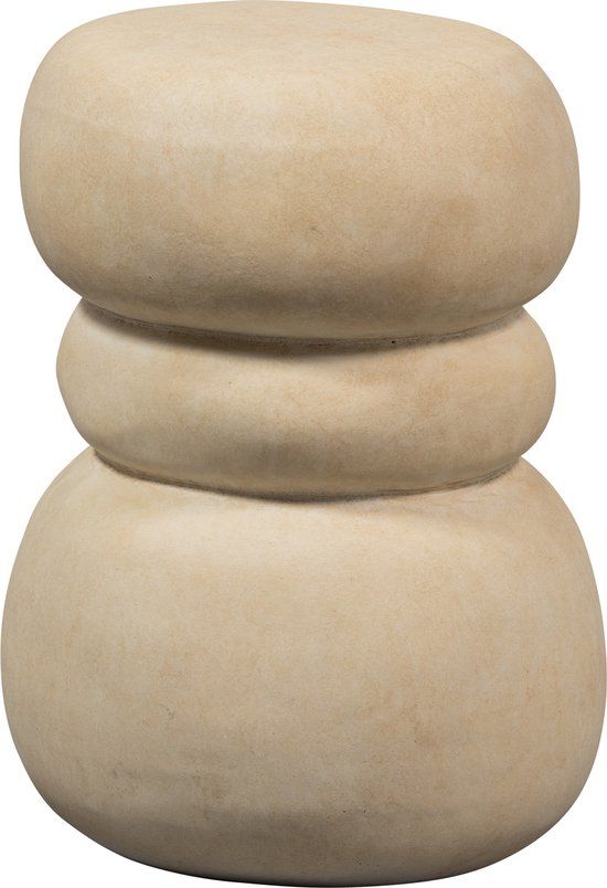 WOOOD Yvo Bijzettafel - Fiber Clay - Naturel - 47x37x35 cm - Industrieel