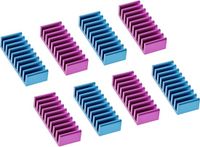 InLine RAM koeler, zelfklevende koelvinnen, 8 stuks, Aluminium, Paars, Blauw