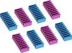 InLine RAM koeler, zelfklevende koelvinnen, 8 stuks, Aluminium, Paars, Blauw