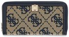 GUESS Audrey Logo SLG Zip Around Wallet Navy Logo donkerblauw