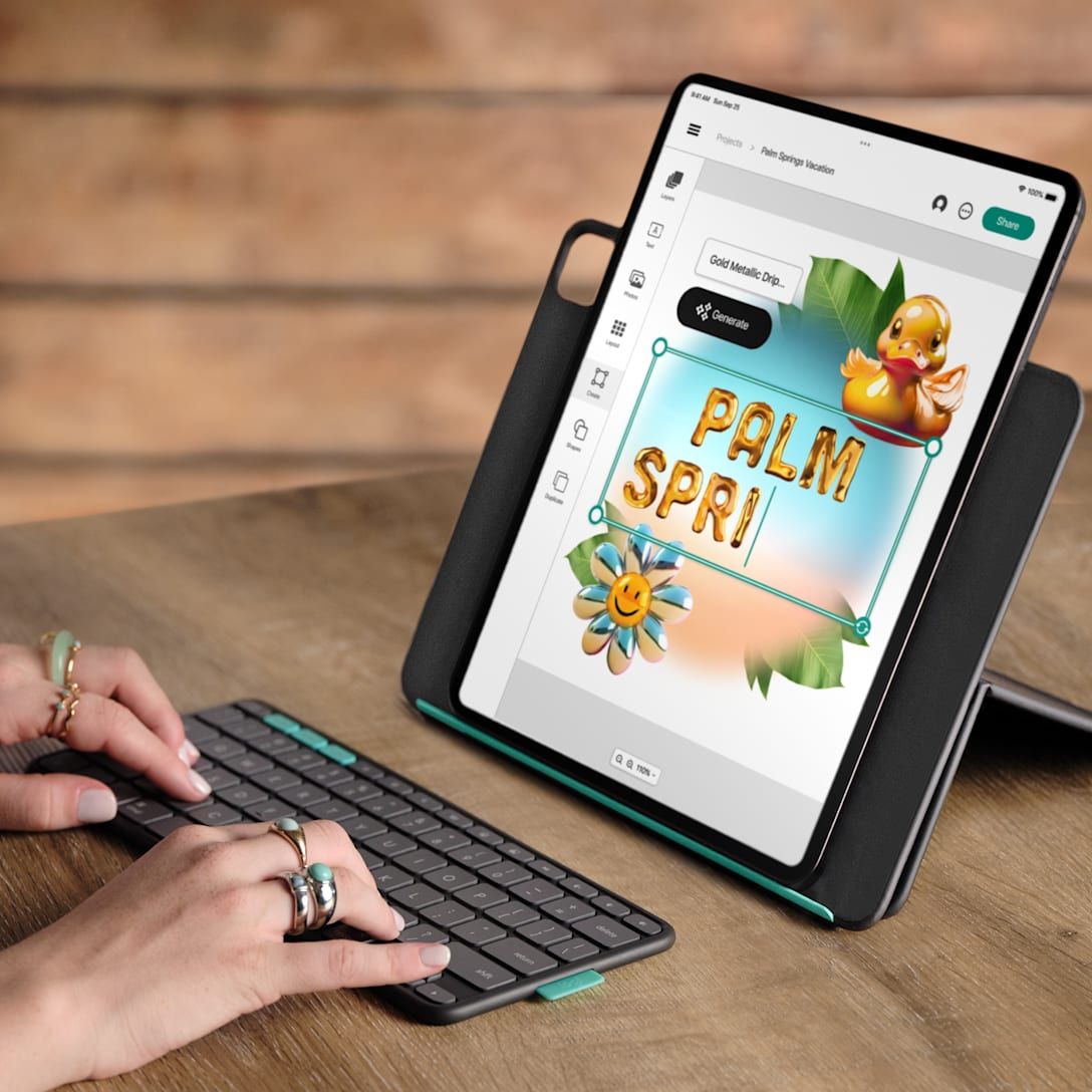 Logitech Flip Folio QWERTY Scandinavisch Bluetooth Grafiet