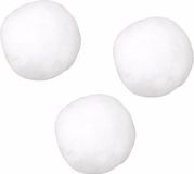 Rayher hobby Pompons - 210x stuks - Dia 7 mm - blanc
