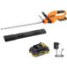 Taille-haie électrique, 100 W, lame de 51 cm, batterie 2,0 Ah et chargeur, orange