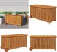vidaXL Tuinbox met wieltjes 113x50x58 cm massief acaciahout