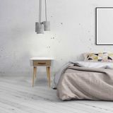 The concept Factory Nachtkastje met lade - wit met houten poten