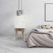 The concept Factory Nachtkastje met lade - wit met houten poten