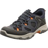 Rieker Huisschoen 'Slipper Herren B8350 14 Leder-Mix in blau' blauw