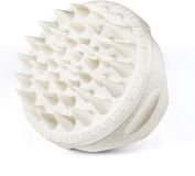 Massageborstel Bol Hoofdhuidmassageborstel, zachte hoofdmassageborstel voor nat en droog haar, zachte siliconen borstelharen voor de hoofdhuid, haarmassageborstels voor exfoliatie en hoofdmassage - beige